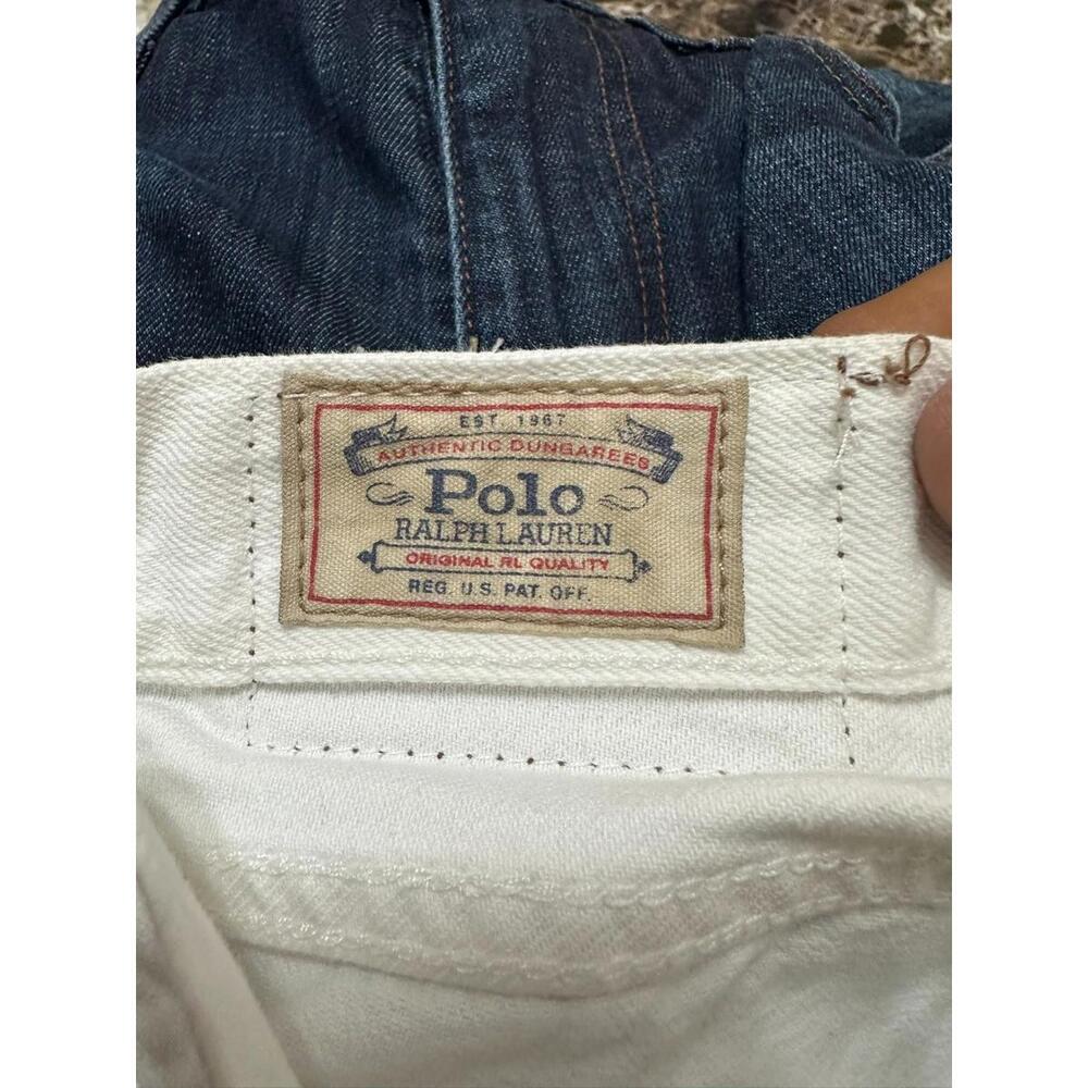 Polo Ralph Lauren Crosby Shorts – White Denim, Size 28, Frayed Hem, Authentic RL - Picture 7 of 9